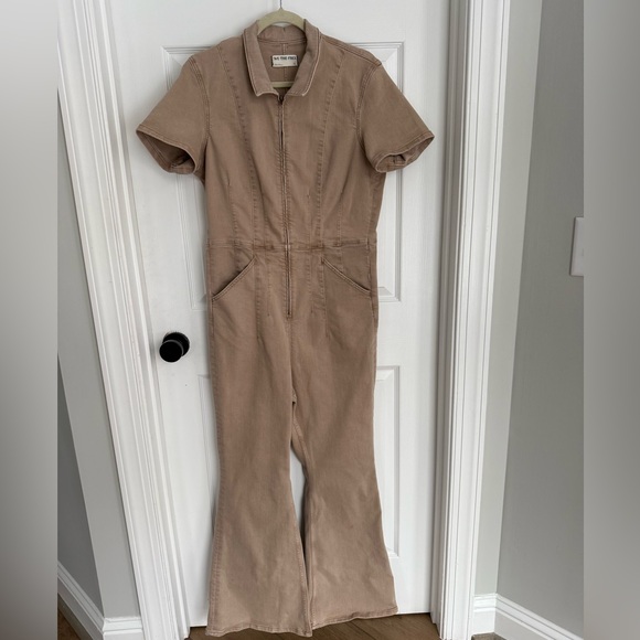 We The Free Pants - Free People We The Free Jayde Flared Seam Jumpsuit in Khaki